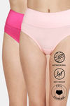 Zivame Anti-Microbial High Rise Full Coverage Tummy Tucker Hipster Panty (Pack of 2) - Multicolor — thumbnail 1